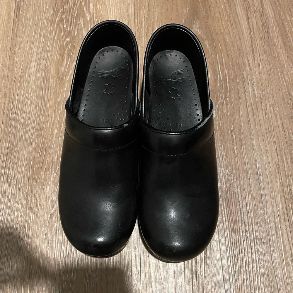 Dansko black clogs 39